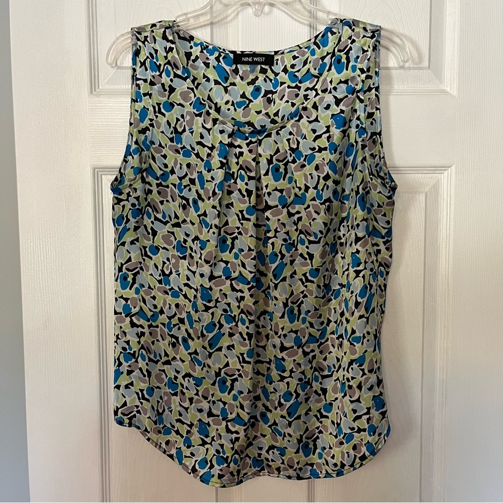 Nine West L blue green shell